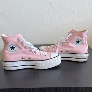 Converse Pink Canvas High-Tops